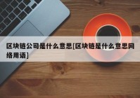 区块链公司是什么意思[区块链是什么意思网络用语]